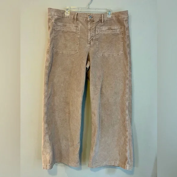 American Eagle Stretch Corduroy Low Rise Baggy Wide Leg Pants - Picture 1 of 12